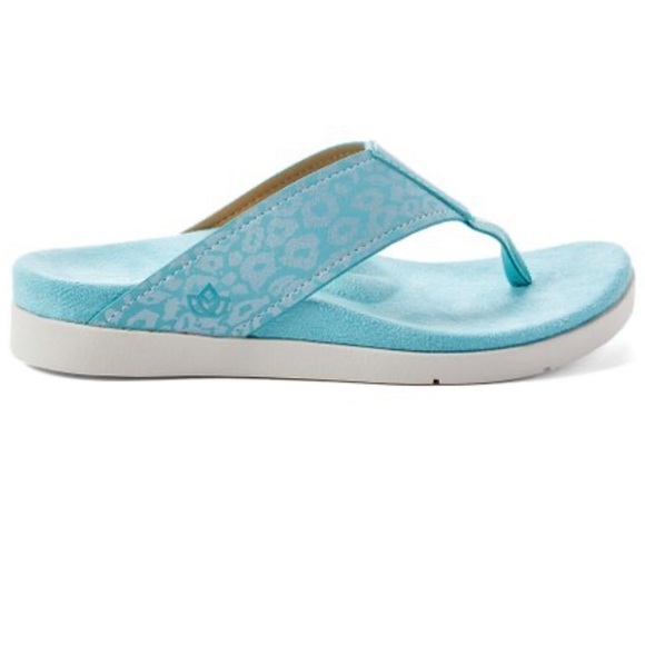 Spenco | Aqua Sea Cheetah-Accent Hampton Flip-Flop - Picture 2 of 15